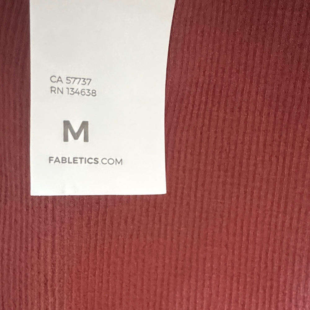 Fabletics Rust Ribbed High-Rise Midi Skirt with Side Slit - Picture 4 of 5